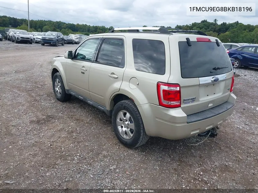 2011 FORD ESCAPE VIN 1FMCU9EG8BKB18196 — фото 3