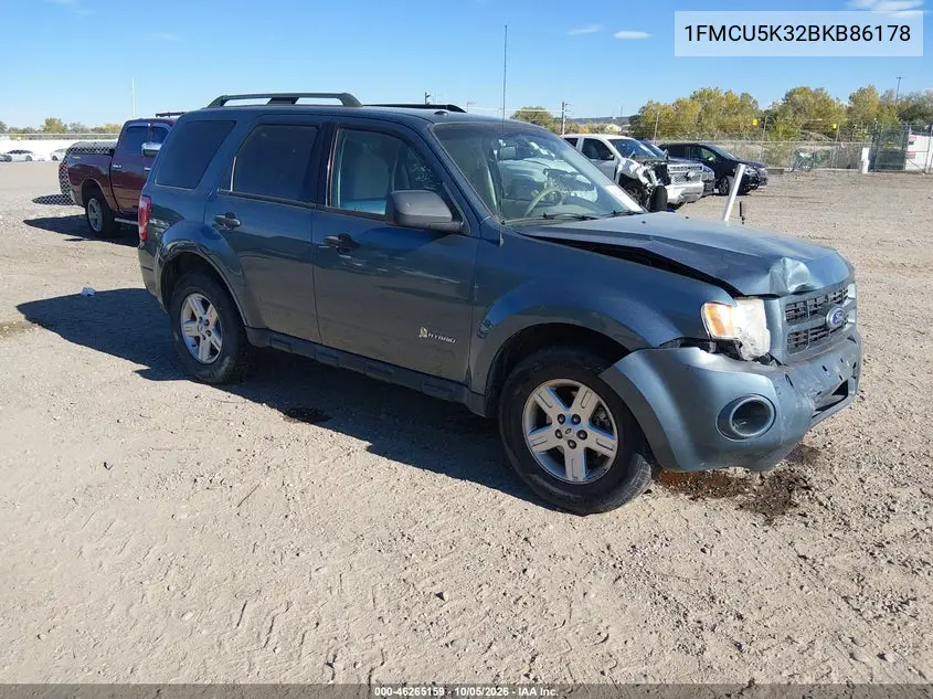 FORD ESCAPE 2011, VIN 1FMCU5K32BKB86178