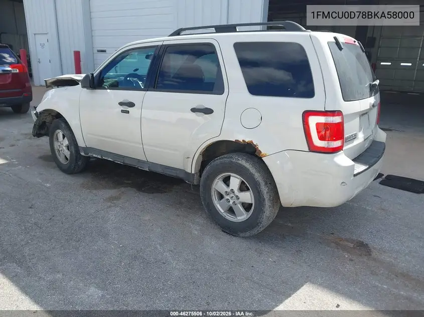 2011 FORD ESCAPE VIN 1FMCU0D78BKA58000 — фото 3