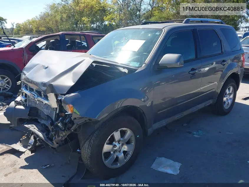 2011 FORD ESCAPE VIN 1FMCU0EG0BKC40885 — фото 2
