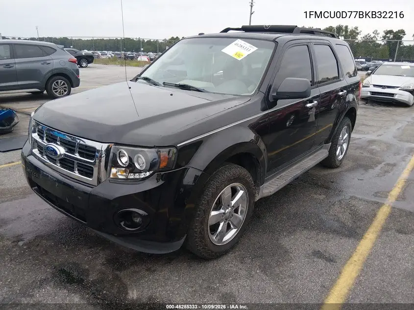 2011 FORD ESCAPE VIN 1FMCU0D77BKB32216 — фото 2