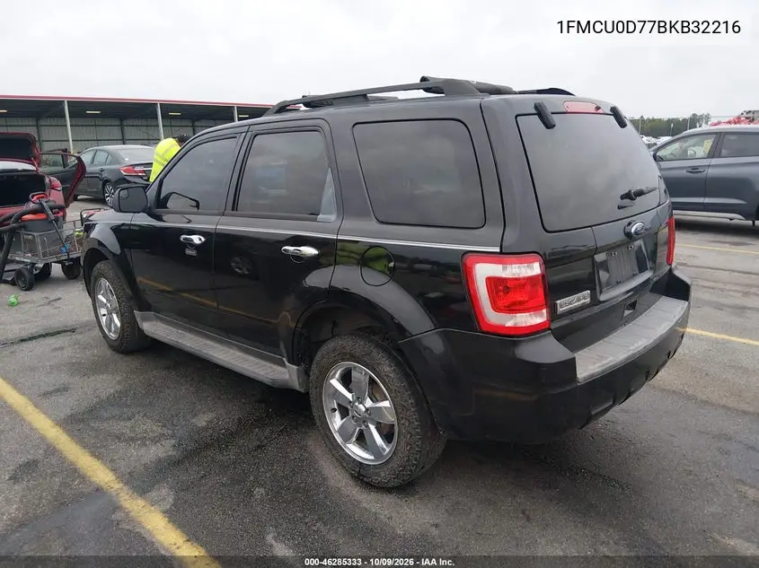 2011 FORD ESCAPE VIN 1FMCU0D77BKB32216 — фото 3