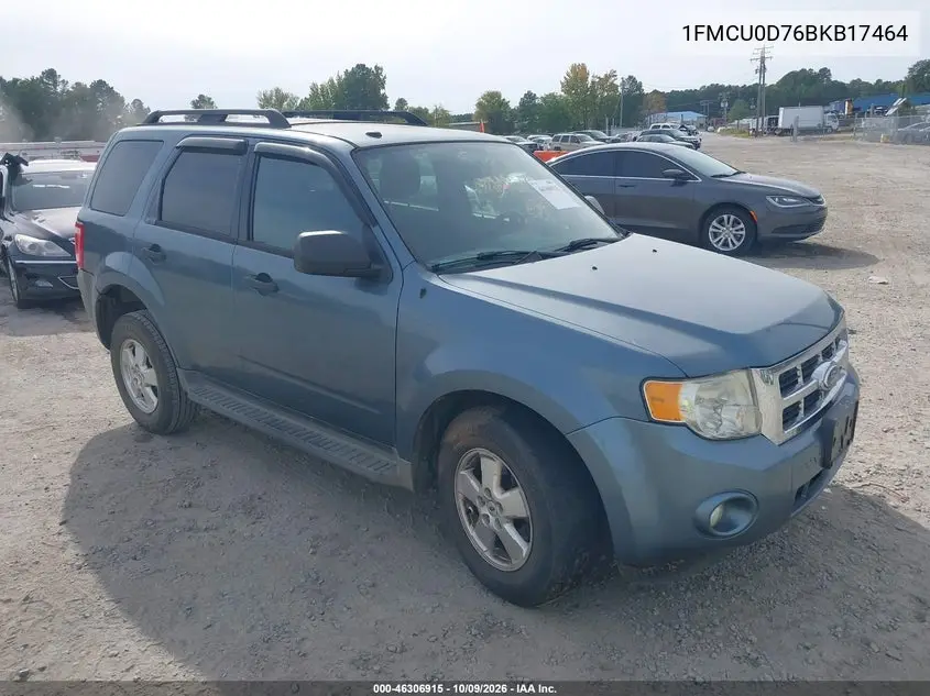 FORD ESCAPE 2011, VIN 1FMCU0D76BKB17464