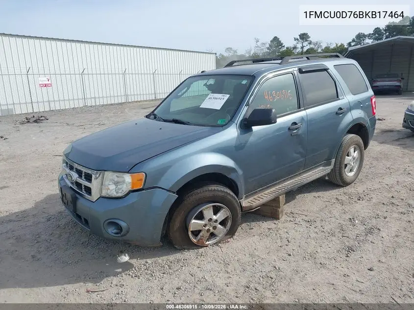 2011 FORD ESCAPE VIN 1FMCU0D76BKB17464 — фото 2