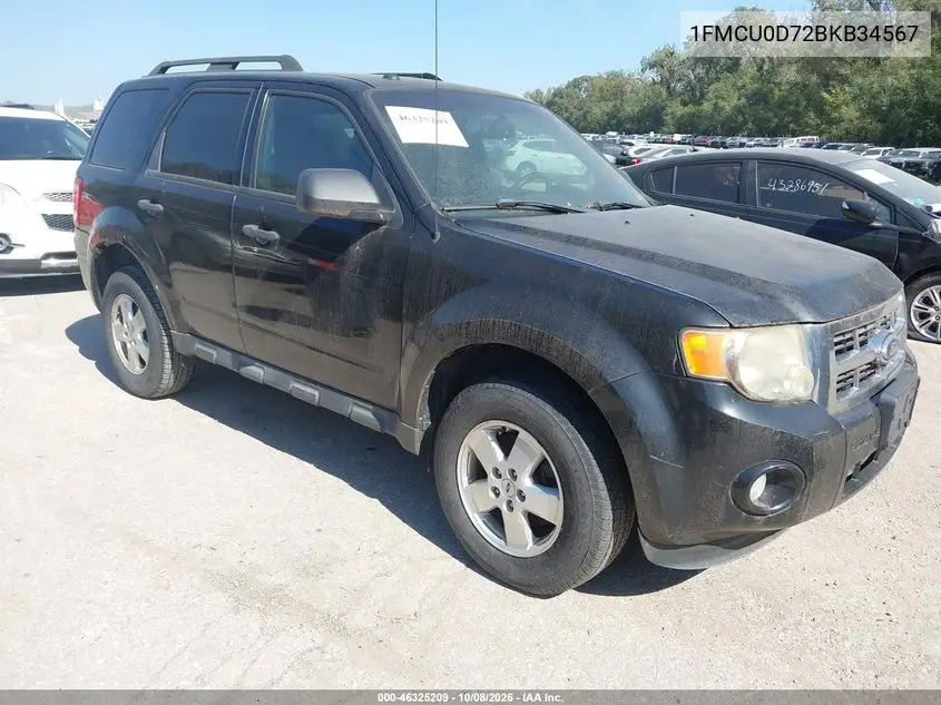 FORD ESCAPE 2011, VIN 1FMCU0D72BKB34567