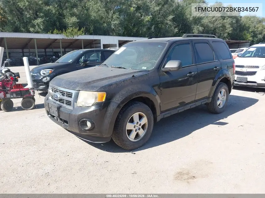 2011 FORD ESCAPE VIN 1FMCU0D72BKB34567 — фото 2