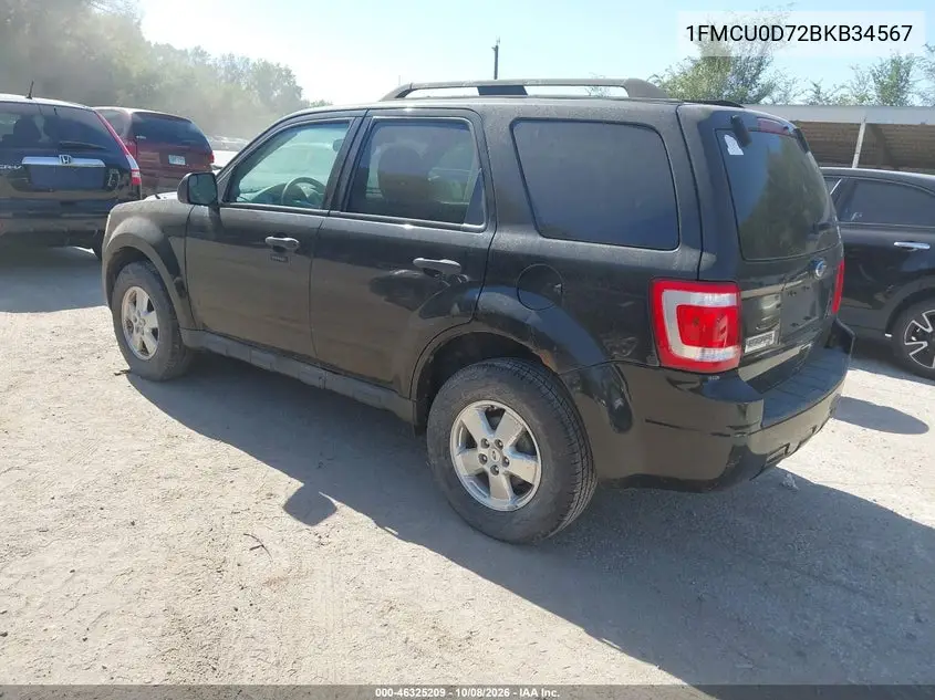 2011 FORD ESCAPE VIN 1FMCU0D72BKB34567 — фото 3