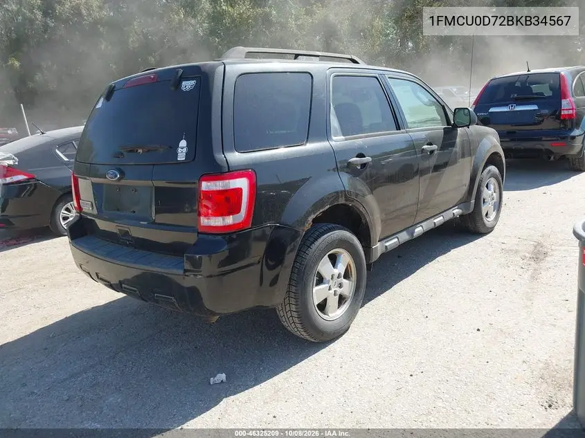 2011 FORD ESCAPE VIN 1FMCU0D72BKB34567 — фото 4