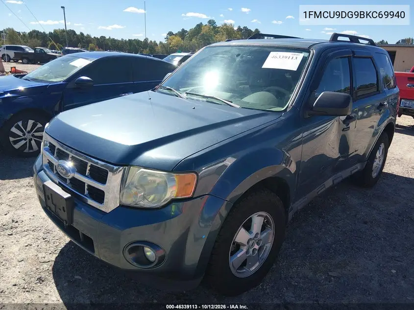 2011 FORD ESCAPE VIN 1FMCU9DG9BKC69940 — фото 2