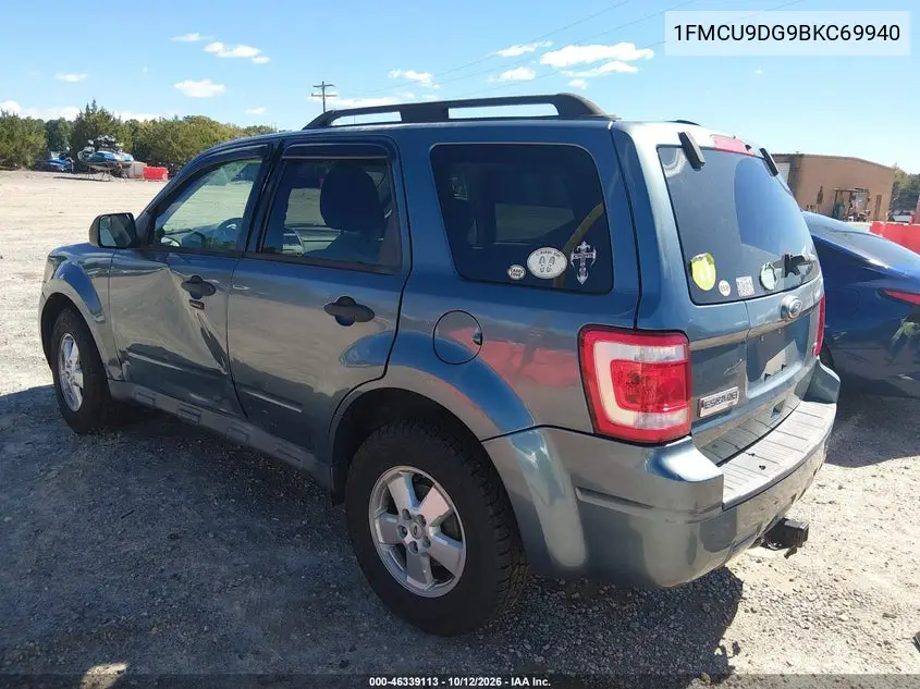 2011 FORD ESCAPE VIN 1FMCU9DG9BKC69940 — фото 3