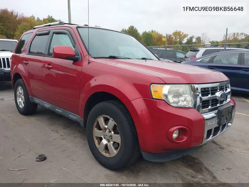 FORD ESCAPE 2011, VIN 1FMCU9EG9BKB56648