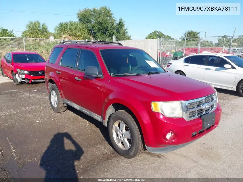 FORD ESCAPE 2011, VIN 1FMCU9C7XBKA78111