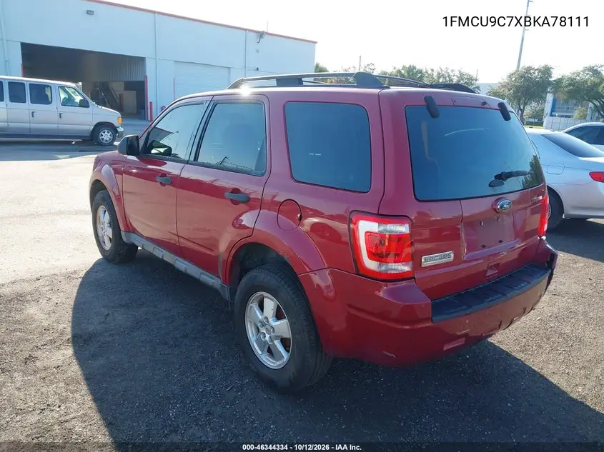 2011 FORD ESCAPE VIN 1FMCU9C7XBKA78111 — фото 3