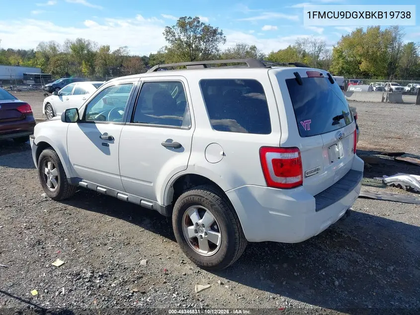 2011 FORD ESCAPE VIN 1FMCU9DGXBKB19738 — фото 3