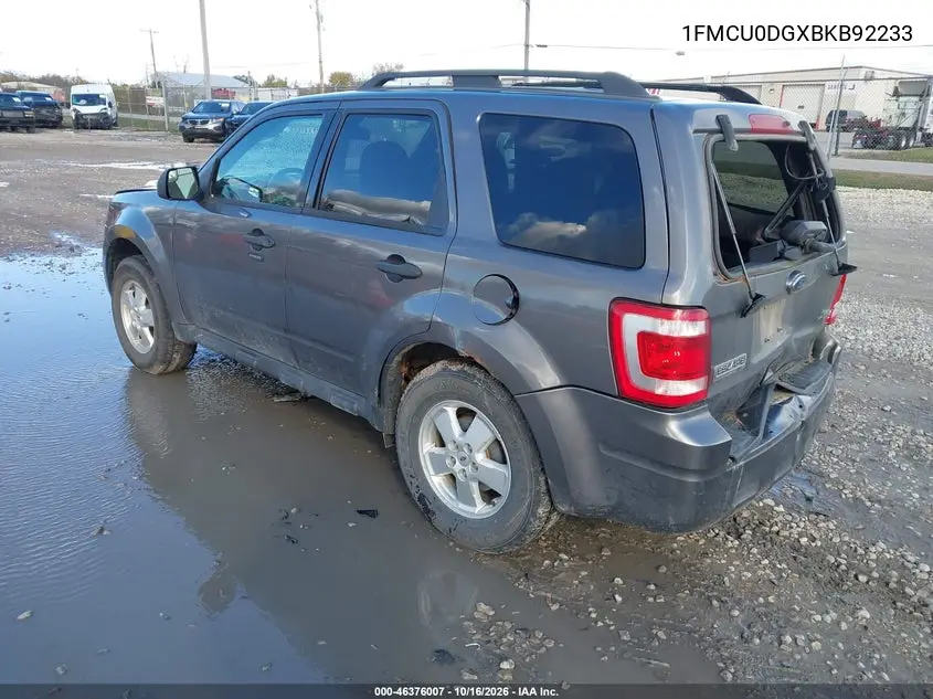 2011 FORD ESCAPE VIN 1FMCU0DGXBKB92233 — фото 3