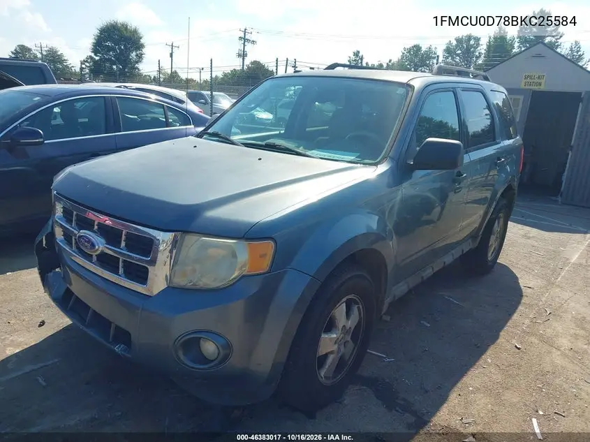 2011 FORD ESCAPE VIN 1FMCU0D78BKC25584 — фото 2