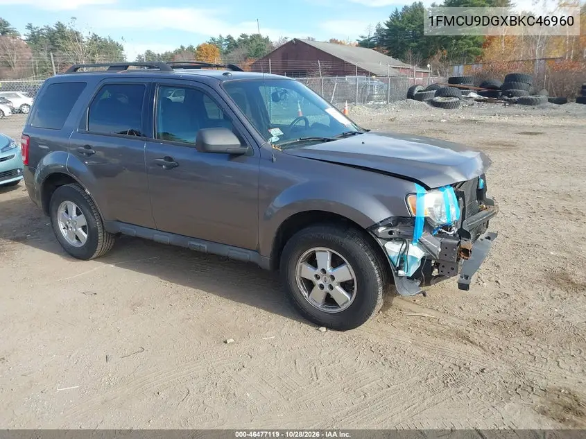 FORD ESCAPE 2011, VIN 1FMCU9DGXBKC46960