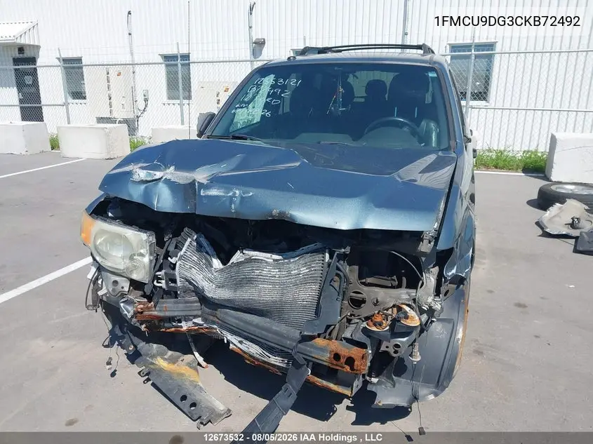 2012 FORD ESCAPE VIN 1FMCU9DG3CKB72492 — фото 6