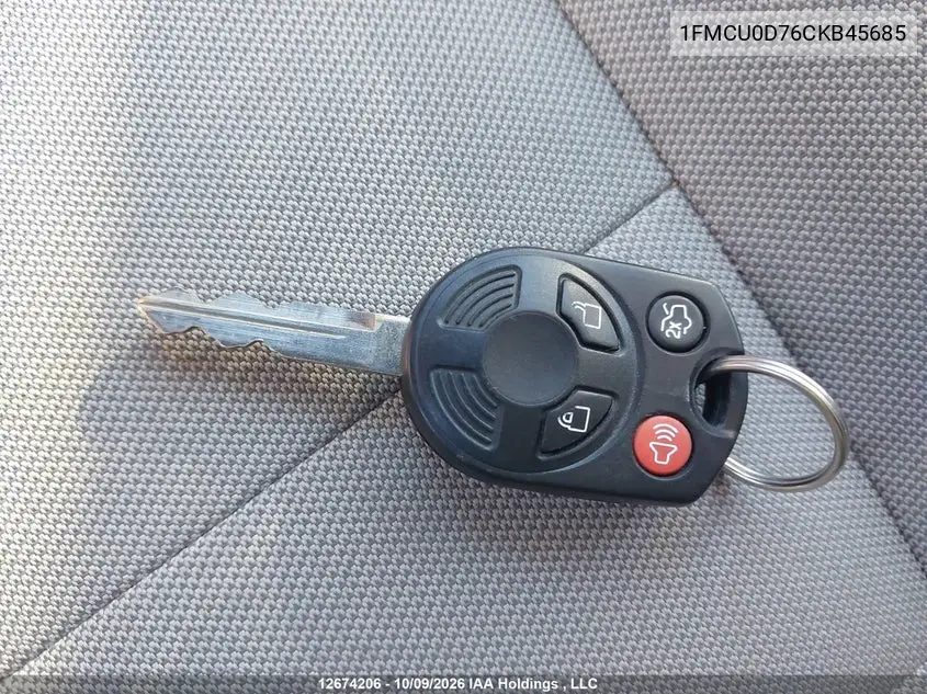 2012 FORD ESCAPE VIN 1FMCU0D76CKB45685 — фото 11