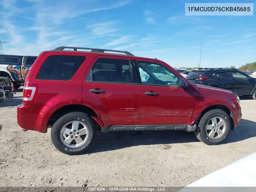 2012 FORD ESCAPE VIN 1FMCU0D76CKB45685 — фото 13