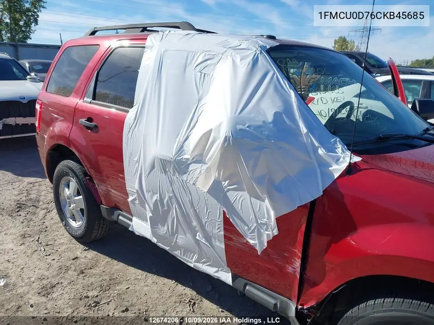 2012 FORD ESCAPE VIN 1FMCU0D76CKB45685 — фото 18