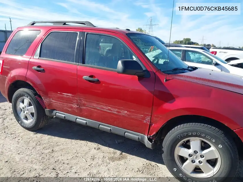 2012 FORD ESCAPE VIN 1FMCU0D76CKB45685 — фото 6