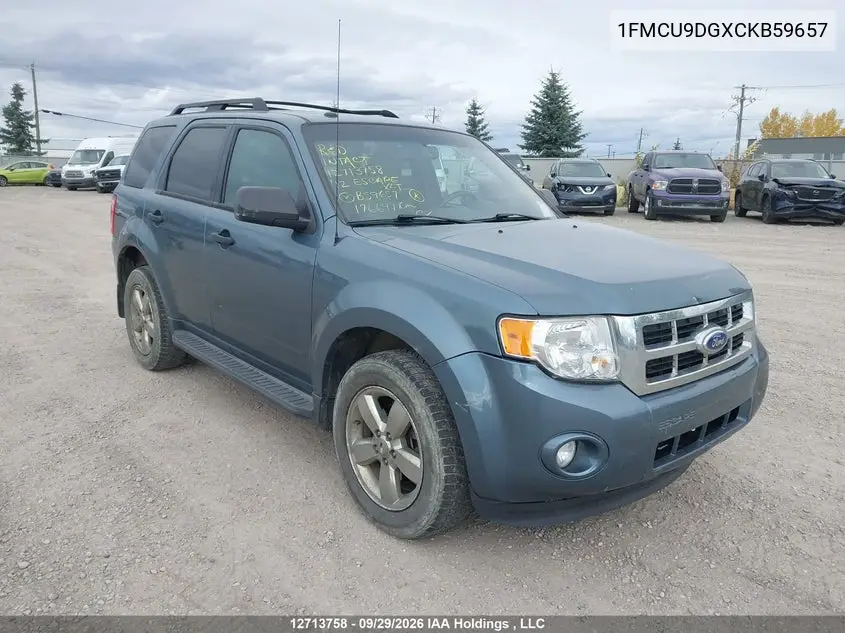 FORD ESCAPE 2012, VIN 1FMCU9DGXCKB59657