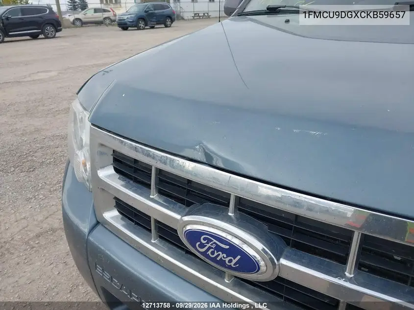2012 FORD ESCAPE VIN 1FMCU9DGXCKB59657 — фото 12