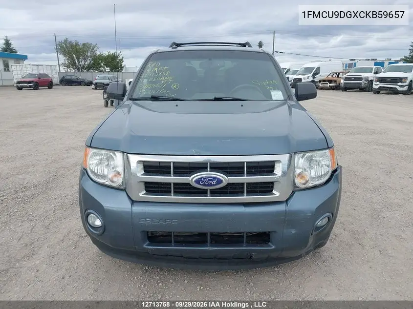 2012 FORD ESCAPE VIN 1FMCU9DGXCKB59657 — фото 13
