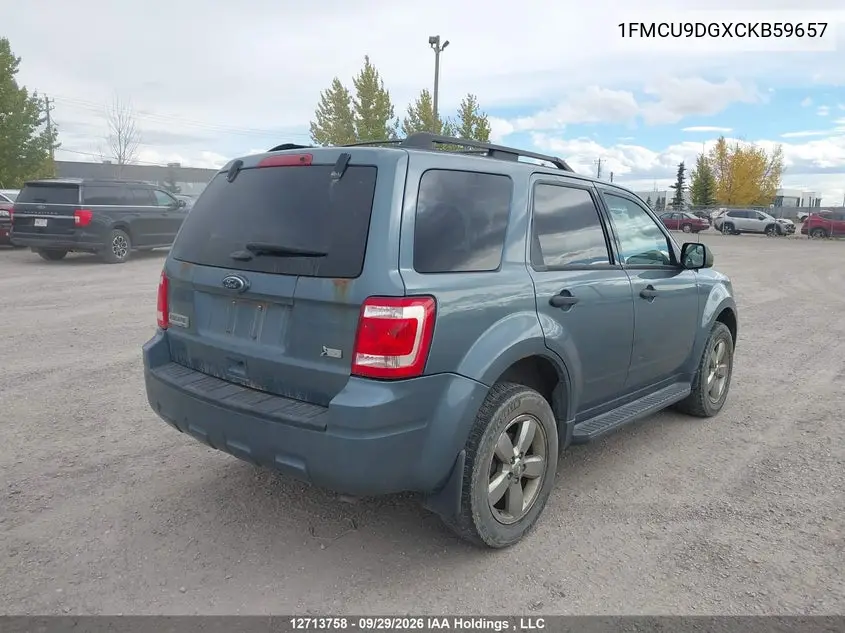 2012 FORD ESCAPE VIN 1FMCU9DGXCKB59657 — фото 4