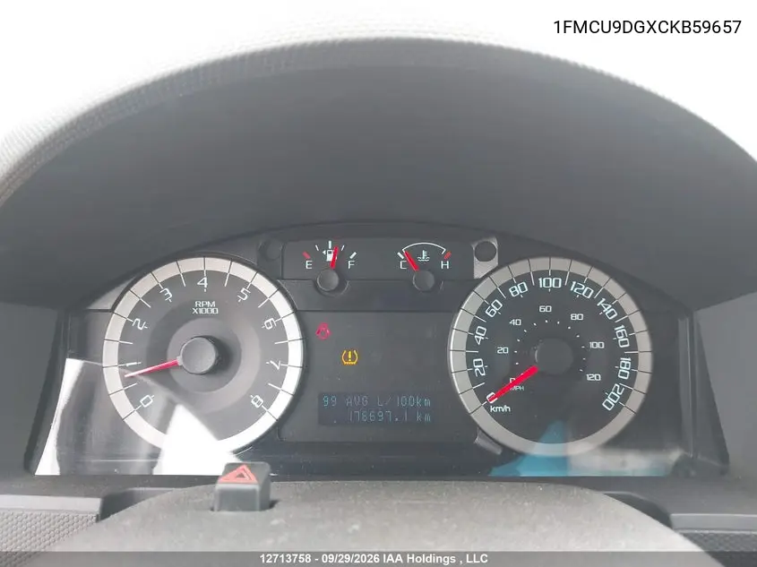 2012 FORD ESCAPE VIN 1FMCU9DGXCKB59657 — фото 7