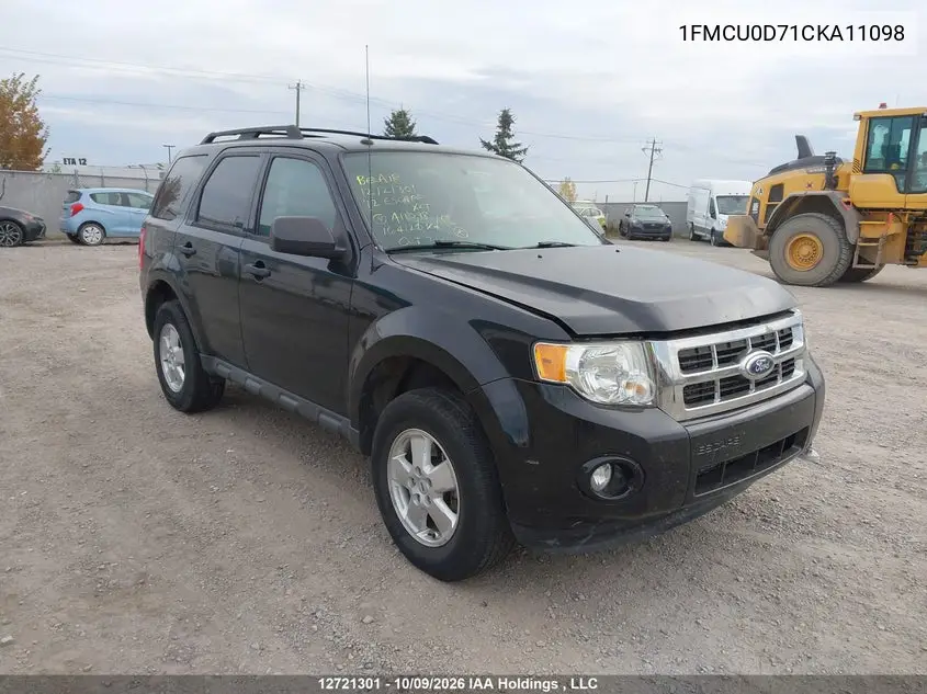 FORD ESCAPE 2012, VIN 1FMCU0D71CKA11098