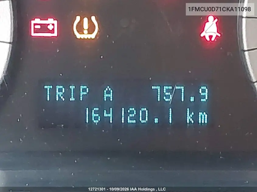 2012 FORD ESCAPE VIN 1FMCU0D71CKA11098 — фото 15
