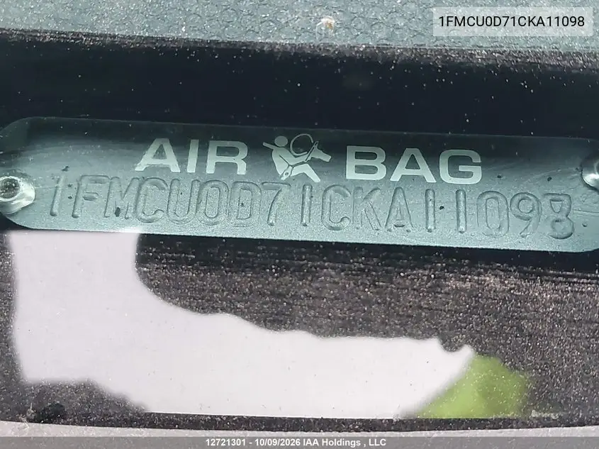 2012 FORD ESCAPE VIN 1FMCU0D71CKA11098 — фото 18