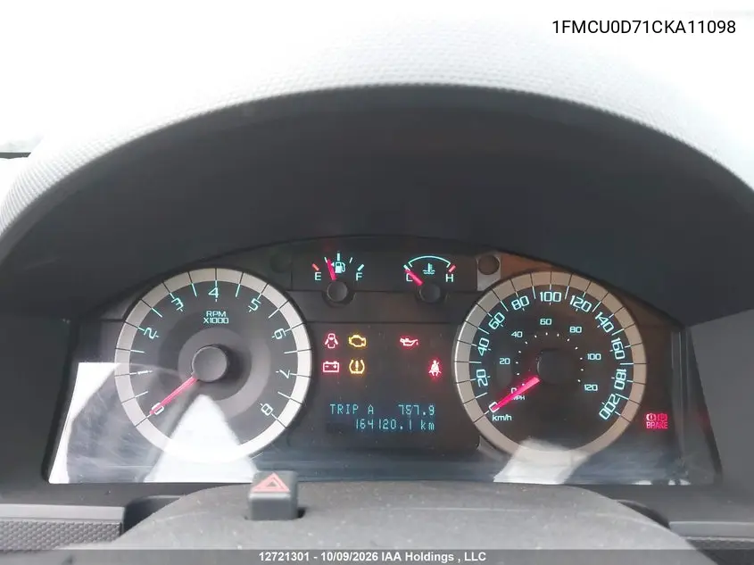 2012 FORD ESCAPE VIN 1FMCU0D71CKA11098 — фото 7