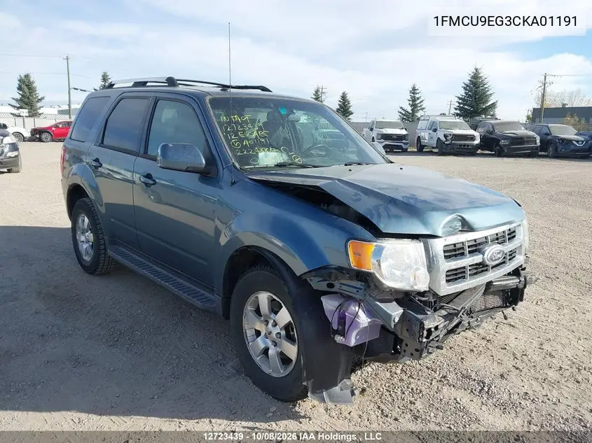 FORD ESCAPE 2012, VIN 1FMCU9EG3CKA01191