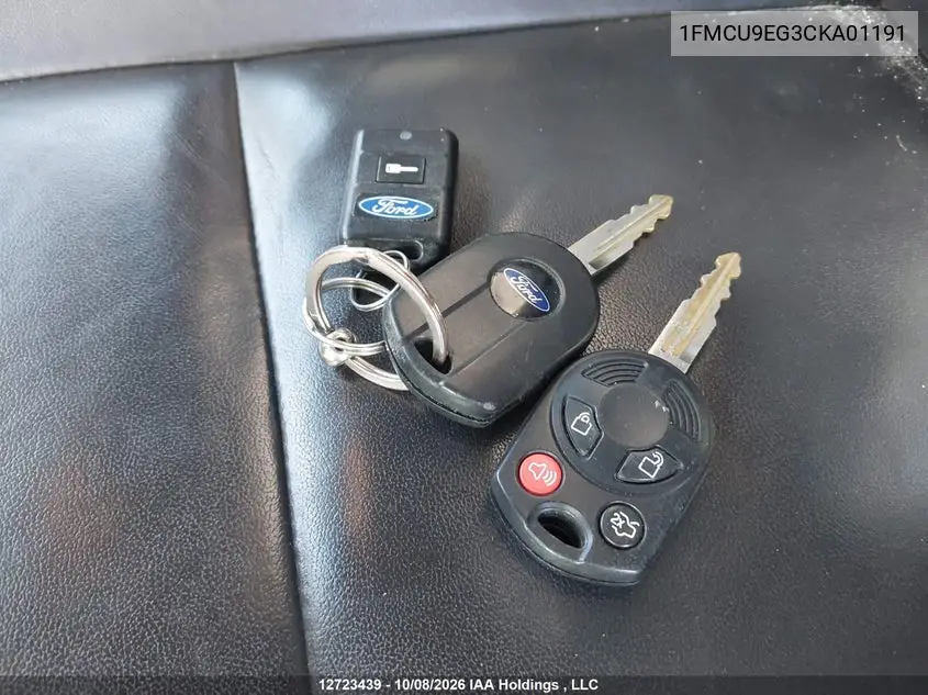 2012 FORD ESCAPE VIN 1FMCU9EG3CKA01191 — фото 11