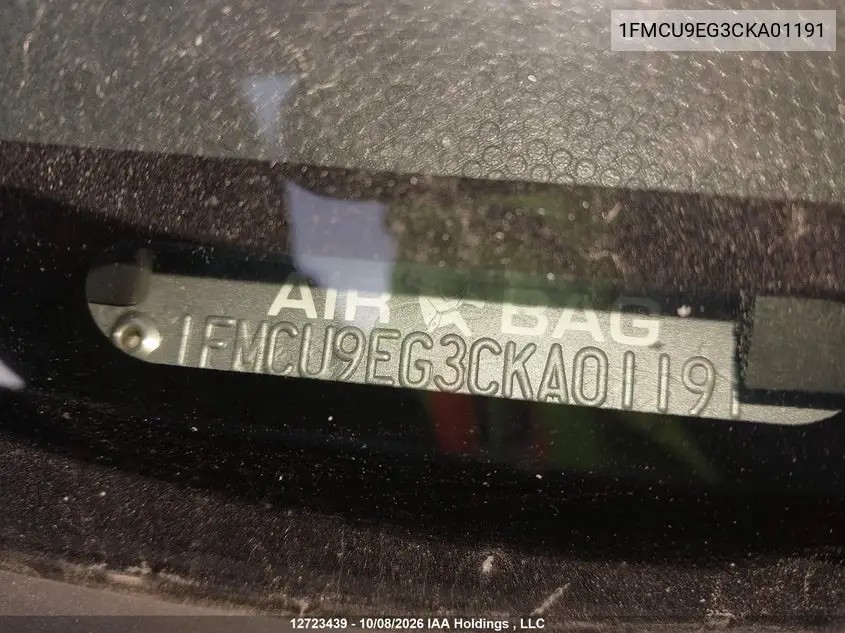 2012 FORD ESCAPE VIN 1FMCU9EG3CKA01191 — фото 19