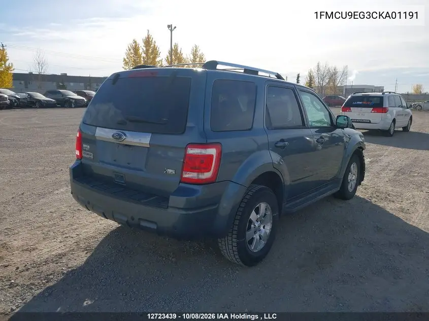 2012 FORD ESCAPE VIN 1FMCU9EG3CKA01191 — фото 4