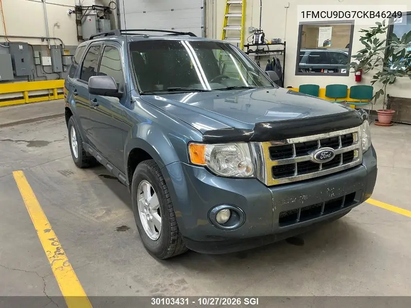 FORD ESCAPE 2012, VIN 1FMCU9DG7CKB46249