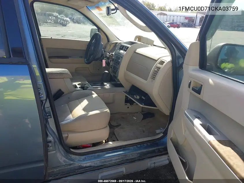 2012 FORD ESCAPE VIN 1FMCU0D71CKA03759 — фото 5