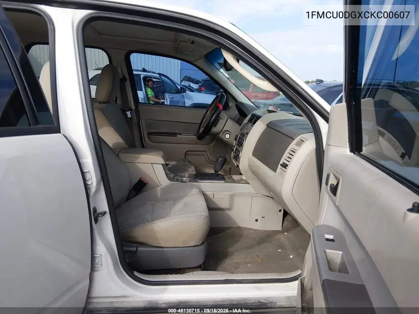 2012 FORD ESCAPE VIN 1FMCU0DGXCKC00607 — фото 5