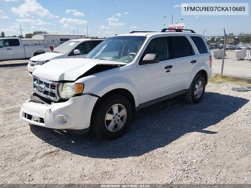 2012 FORD ESCAPE VIN 1FMCU0DGXCKA77679 — фото 2