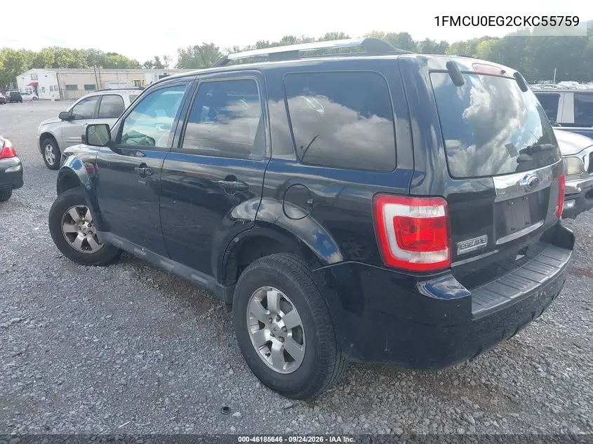 2012 FORD ESCAPE VIN 1FMCU0EG2CKC55759 — фото 3