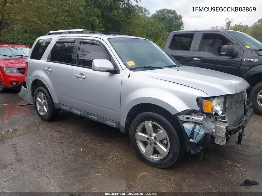 FORD ESCAPE 2012, VIN 1FMCU9EG0CKB03869