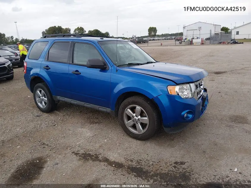 FORD ESCAPE 2012, VIN 1FMCU0DG0CKA42519
