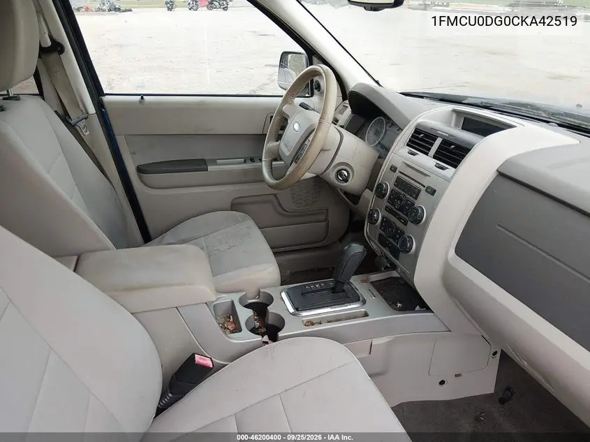 2012 FORD ESCAPE VIN 1FMCU0DG0CKA42519 — фото 5