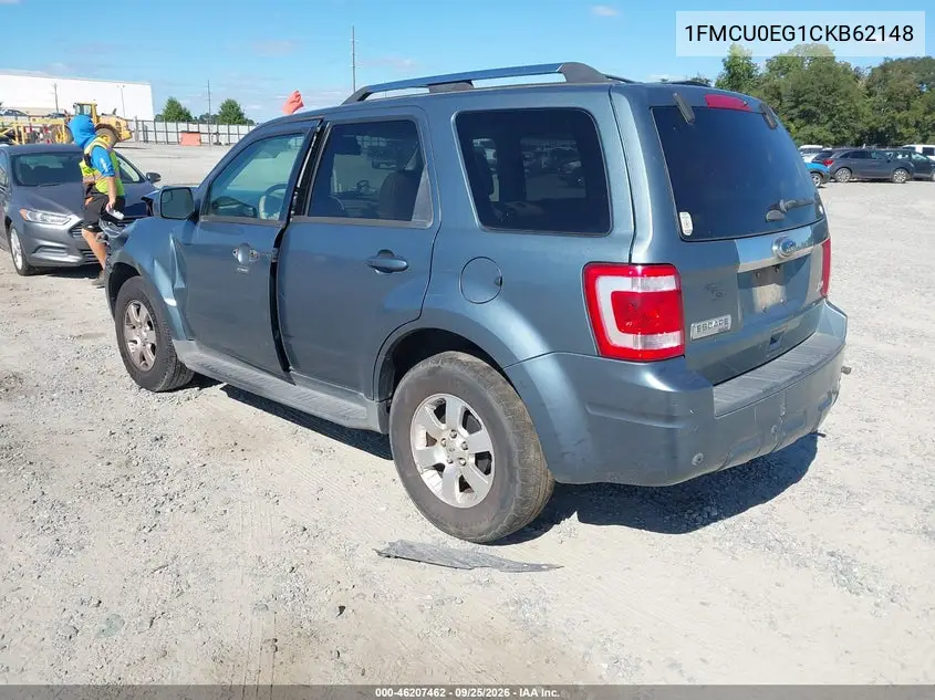2012 FORD ESCAPE VIN 1FMCU0EG1CKB62148 — фото 3