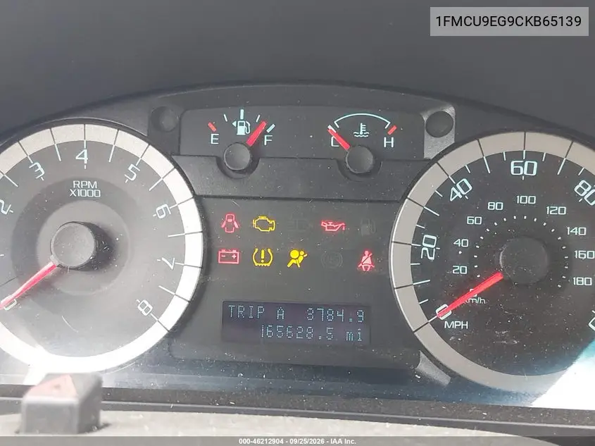 2012 FORD ESCAPE VIN 1FMCU9EG9CKB65139 — фото 8