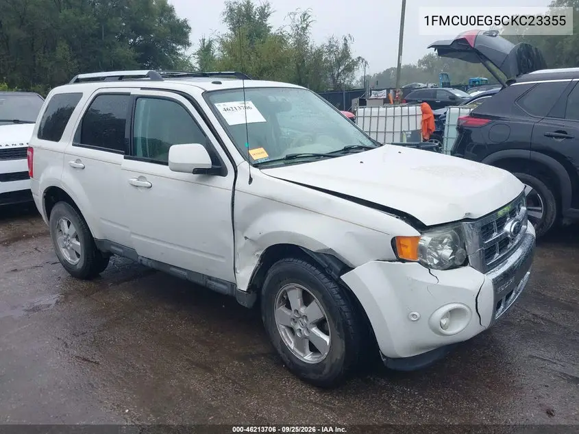 FORD ESCAPE 2012, VIN 1FMCU0EG5CKC23355